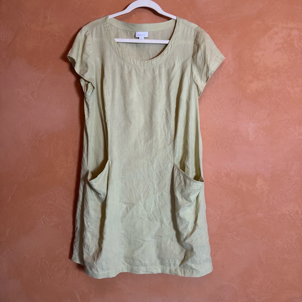 J.Jill Love Linen Dress – 100% Linen Pocket Dress Size M